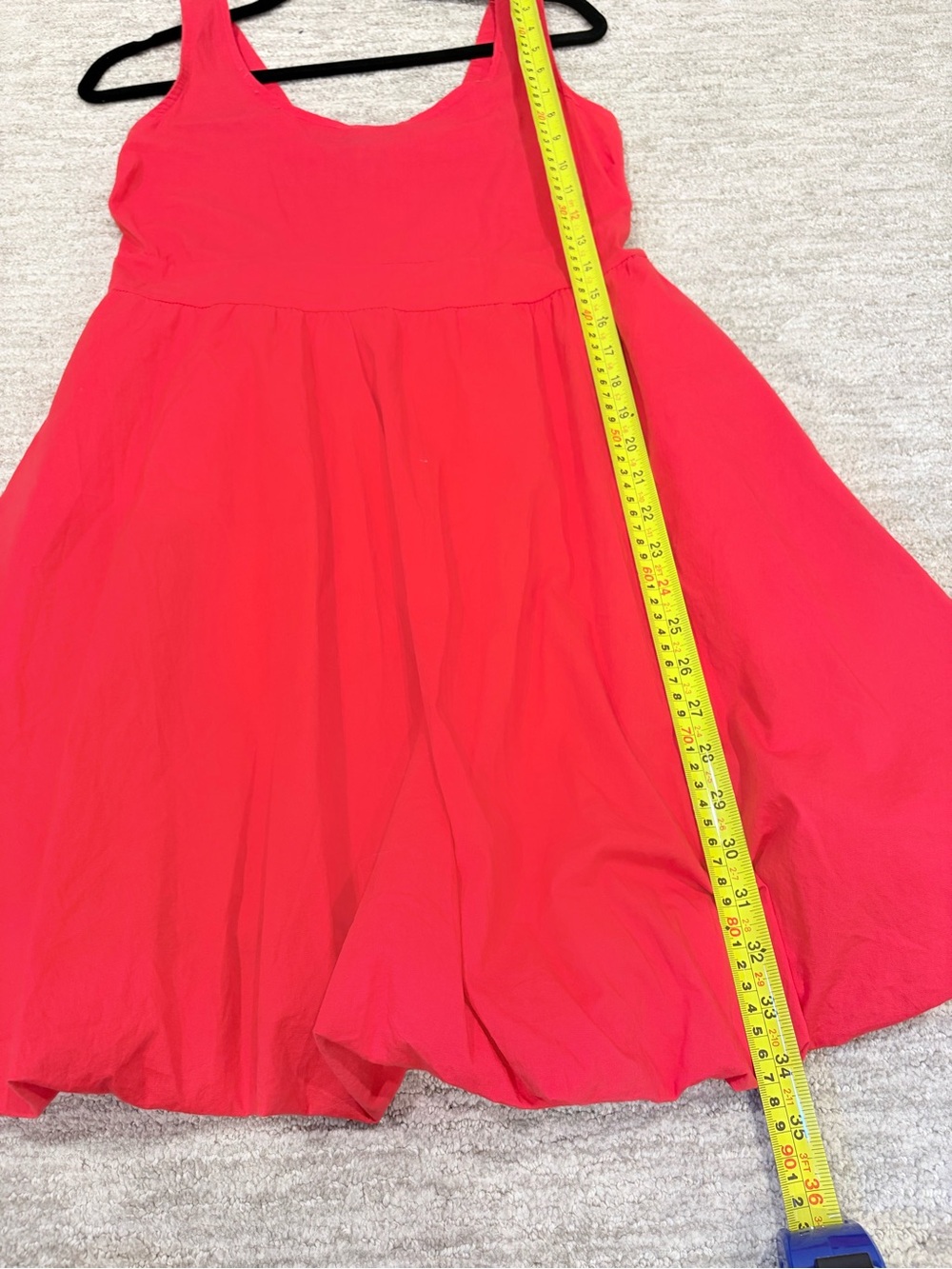 La Piccola Creativa Made in Italy Red Cotton Fit & Flare Bubble Hem Dress M - Picture 12 of 12